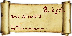 Noel Árpád névjegykártya